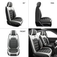 thumbnail image 4 of 2-Seats Car Seat Covers for 95% Honda Models Leather Auto Vehicle Seat Cushions Waterproof Seat Cover Airbag Compatible(White&Gray-Standard), 4 of 6