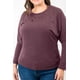 thumbnail image 4 of Blusa de Manga Murcielago Roman Fashion Talla Extra 8848 Vino 42, 4 of 6