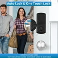 thumbnail image 3 of BEBASIA Keyless Entry Door Lock with Handle, Fingerprint Deadbolt Door Lock, Smart Door Locks for Front Door, Bluetooth Electronic Digital Keypad Lock, Easy to Install, Satin Nickel, 3 of 7