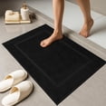thumbnail image 4 of RIVERSIDE 2 Pack Black Bath Mats 21x34 Soft and Absorbent Cotton Bathroom Rugs Set, 4 of 8