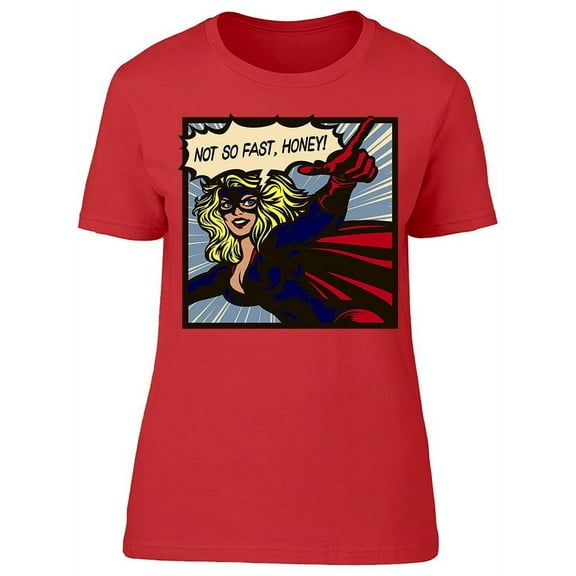 Pop Art Comics Superheroine T-Shirt Women -Image by Shutterstock, Female x-Large