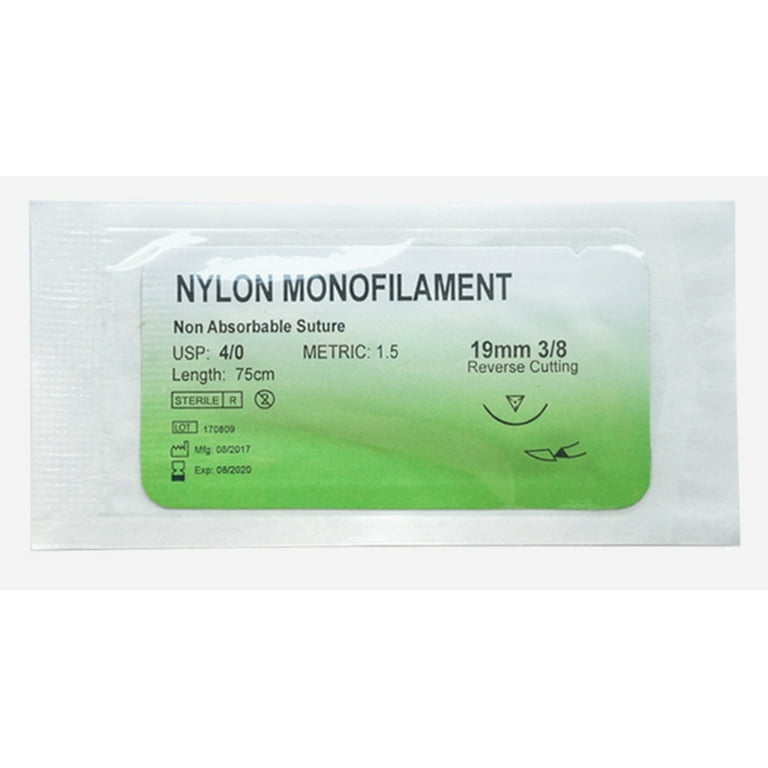 6/12pcs 75cm Medical Needle Nylon Monofilament Thread Suture