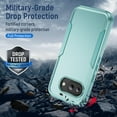 thumbnail image 5 of KOMI for Google Pixel 9a Case: Dual Layer Protective Heavy Duty Cell Phone Cover Shockproof Rugged with Screen Protector - Military Protection Bumper Tough - Google Pixel 9A 6.3inch, Green Pink, 5 of 7
