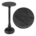 thumbnail image 3 of JONATHAN Y Leopold 24.5" Cottage Designer Mango Wood Pedestal Round Drink Table and Decorative End Table, Black, END3006C, 3 of 5