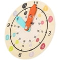 thumbnail image 4 of Wooden Clock Toy Children Educational Clock Model Time Learning Wood Clock Kids Plaything, 4 of 5