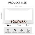 thumbnail image 3 of 2 Pcs Set Wife Mom Boss Badass Funny Sarcastic Mother's Day License Plate Cover Boss Lady Quote License Plate Cover Frame Quality Aluminum Metal 2 Holes for Women Men Auto Decoration Hardware, 3 of 6