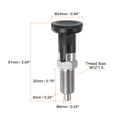 thumbnail image 2 of Uxcell 2pcs Push Fit Ball Nose Spring Plunger M12x1.5 Thread 6mm Pin Dia Self Locking, 2 of 7