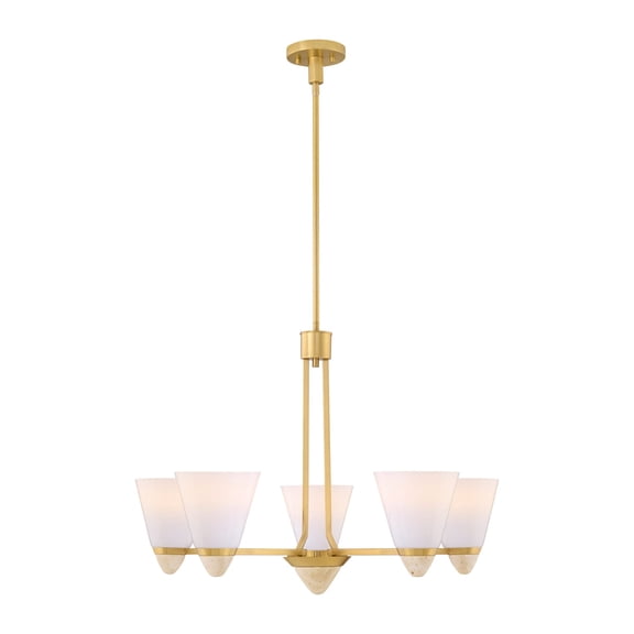Kohlman 5-Light Chandelier in Warm Brass