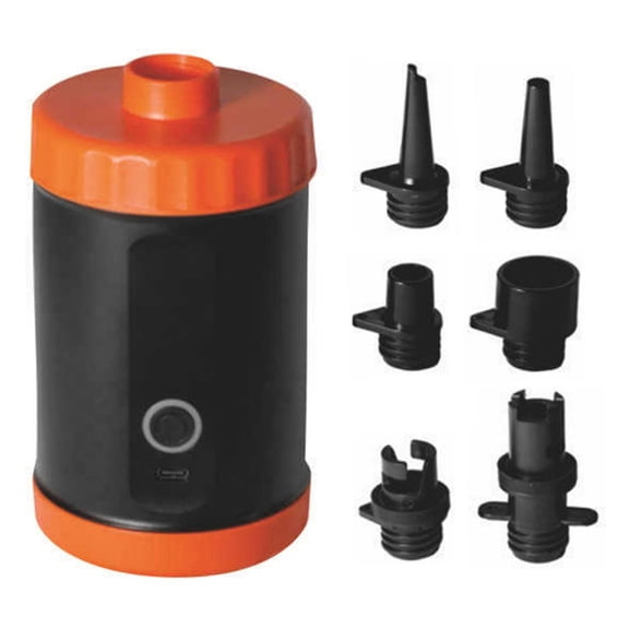 YAHHU Portable Rechargeable Air Pump 2000mAh, High‑Pressure 5‑Nozzle Kit for Tents, SUP, Kayak, Sofa Bed – Cord‑Free, Compact & Powerful