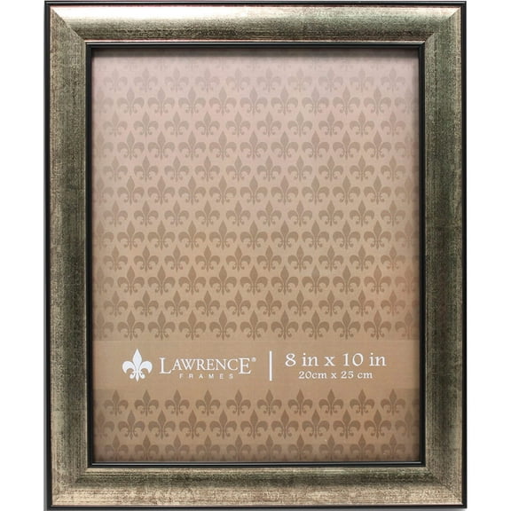 Fashion 8X10 Domed Burnished Silver And Black Picture Frame (10 X 11.85) Made In China gm14184