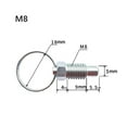 thumbnail image 1 of 2Pcs Spring Plungers Pull Ring Stainless Steel Short Retractable Spring Plungers M8, 1 of 6