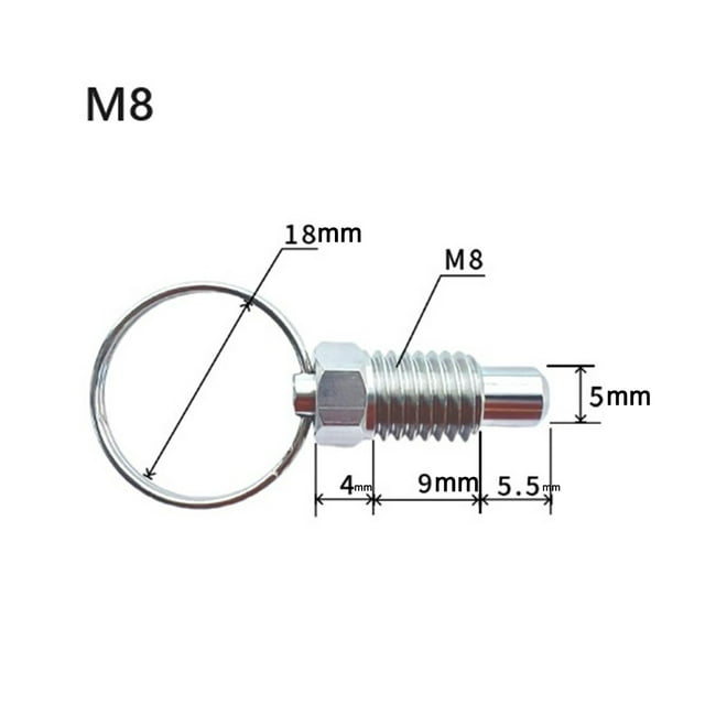 BTOER Spring Plungers Pull Ring Set Stainless Steel Pack of 2 for Molds Cabinets