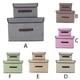 thumbnail image 5 of Injueey Caja de almacenamiento plegable de 2 uds., cesta de ropa de tela no tejida rectangular, juguetes Almacenamiento y organización del hogar Café, 5 of 6