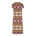 thumbnail image 5 of Robes d'Été Grande Taille pour Femmes 2024 Décontractées à Manches Courtes à Col en V Robe Imprimée Robe Ample Économisez jusqu'à 65 % de Rabais!, 5 of 5