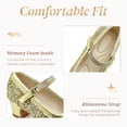 thumbnail image 3 of Girls Dress Shoes Glitter Sparkle Princess Shoes Low Heels Toddler Mary Jane Pumps Cute Kids Footwear School Wedding Party Birthday for Little/Big Kid, 3 of 6