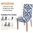 thumbnail image 6 of Modern Floral Peony Autumn Leaves Dining Chair Covers Set of 4 Washable Polyester Stretch Slipcovers Removable Protector for Country Kitchen, 6 of 7