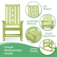 thumbnail image 4 of GONICHA Oversized Rocking Chair, Outdoor Rocking Chair for Adults, All Weather Resistant Porch Rocker for Lawn Garden,Green, 4 of 6