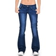 thumbnail image 3 of JustVH Women Washed Jeans Skinny Full-length Low Waist Slash Pockets Denim Pants, 3 of 6