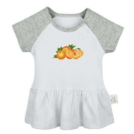 

Fruit Orange Pattern Dresses For Baby Newborn Babies Skirts Infant Princess Dress 0-24M Kids Graphic Clothes (Gray Raglan Dresses 18-24 Months)