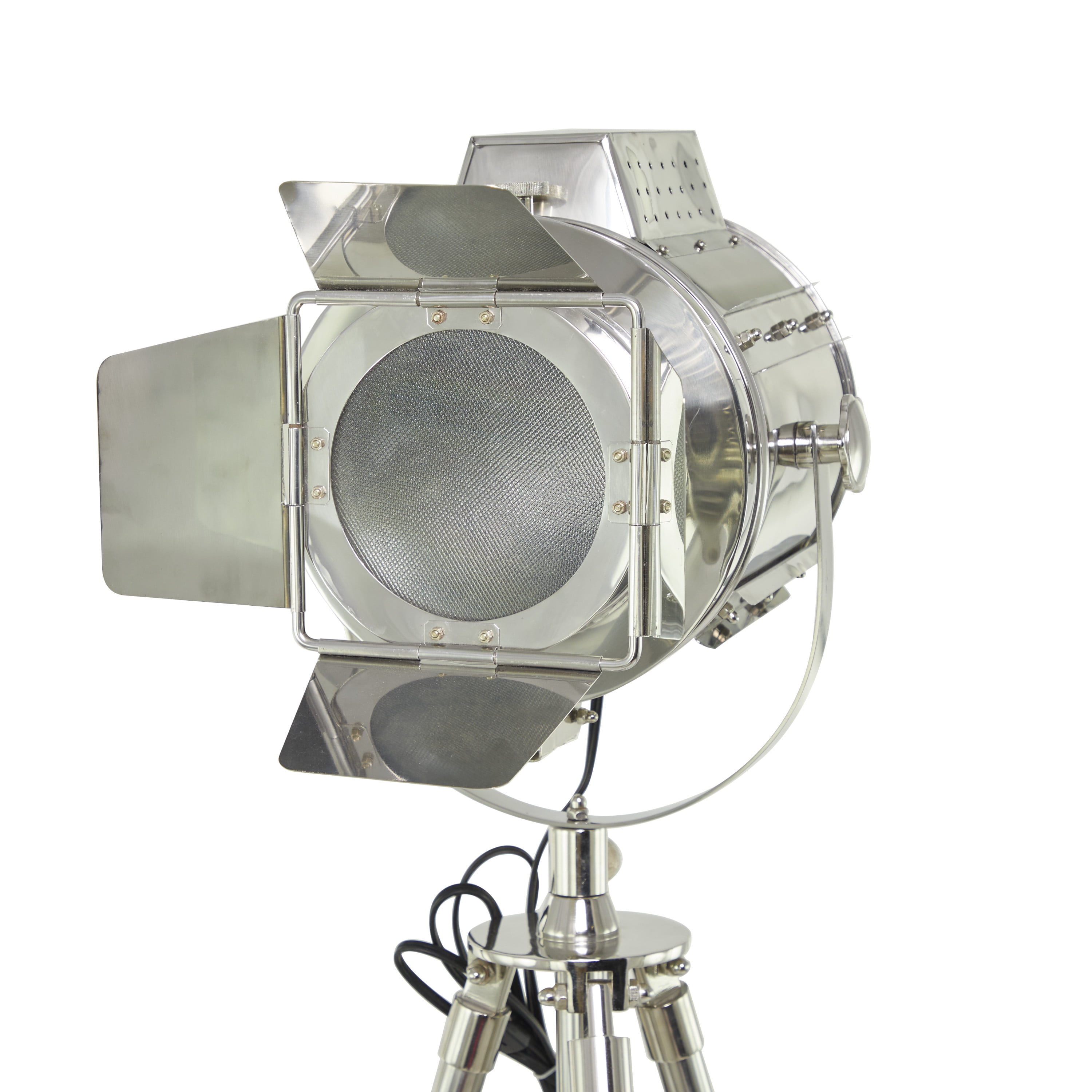 DecMode 64" Silver Floor Lamp with Silver Metal Shade