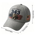 thumbnail image 3 of Never Forget 343 9/11 Commemorative Baseball Cap,9/11 Hat,Adjustable Patriotic 343 Fallen Firefighters Remembrance Baseball Hat For Men Women, 3 of 6