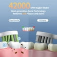 thumbnail image 2 of OasiSmile Sonic Electric Toothbrush for Adults, Rechargeable Travel Tooth Brush with 6 Brush Heads, 42000 VPM Deep Clean 4 Modes 120-Day Battery, White, 2 of 7