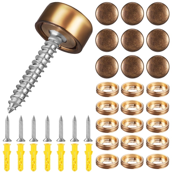 16 Sets Nails Fasteners for Decorative Mirror Self-tapping Screws