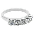 thumbnail image 4 of 1/2 Carat TW Diamond Five Stone Women's Wedding Band in 10k White Gold, 4 of 4