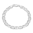 thumbnail image 5 of 6.3mm .925 Sterling Silver Diamond-Cut Mariner Chain Necklace + Bracelet Set, 22" (Necklace) + 8" (Bracelet) + Gift Box, 5 of 7