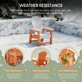 thumbnail image 5 of WestinTrends Malibu Kids Outdoor Adirondack Plastic Patio Chair (Set of 2), Orange, 5 of 15