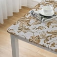 thumbnail image 4 of BANET  Tablecloth Decorative Square Tablecloths Washable Table Cover, Home, Wedding, Restaurant &amp; Camping, Allure - Thanksgiving/Christmas white, 4 of 7