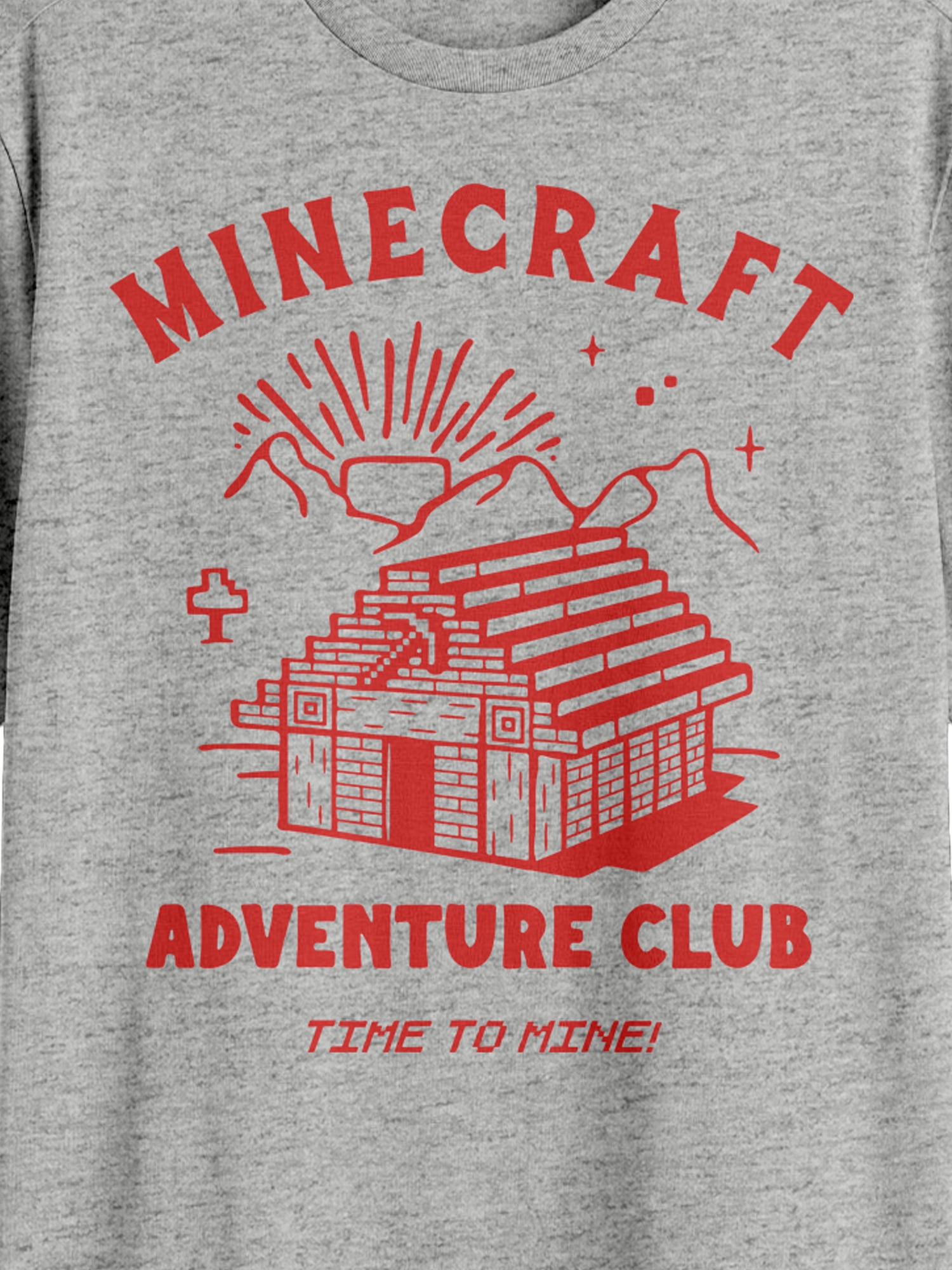 Minecraft, Mens Apparel Graphic Crew Neck T-Shirt, Sizes S-3XL, Time To Mine (Men's Big & Tall)