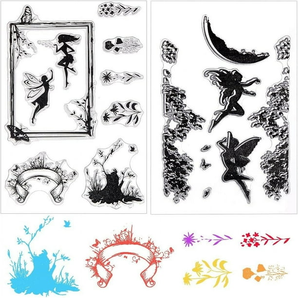 Sellos de goma transparentes con temática diaria, pequeños, reutilizables, para sellos postales, sellos de silicona transparentes