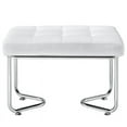 thumbnail image 5 of Modway Gibraltar Upholstered Vinyl Lounge Chair in White, 5 of 6