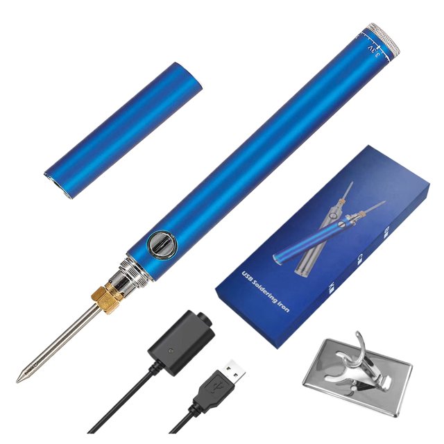 Dsscvnef Wireless Charging Welding Tool Cordless Soldering Ir on Set USB Rechargeable 4 Temperature Adjustment Cordless Soldering Ir on Electric Soldering Pen for Home Appliance R Epair