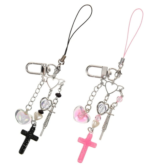 MLINS  2 Pcs Purse Hanging Decoration Key Ring Cross Chain