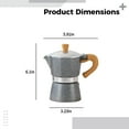 thumbnail image 4 of Cup Moka Pot, Stovetop Espresso Maker, Italian Coffee Maker, Single Valve Design, Aluminum Alloy Body, Compact Size, Portable Gas Stove Top Coffee Maker for Home Use, Starry Grey, 4 of 5