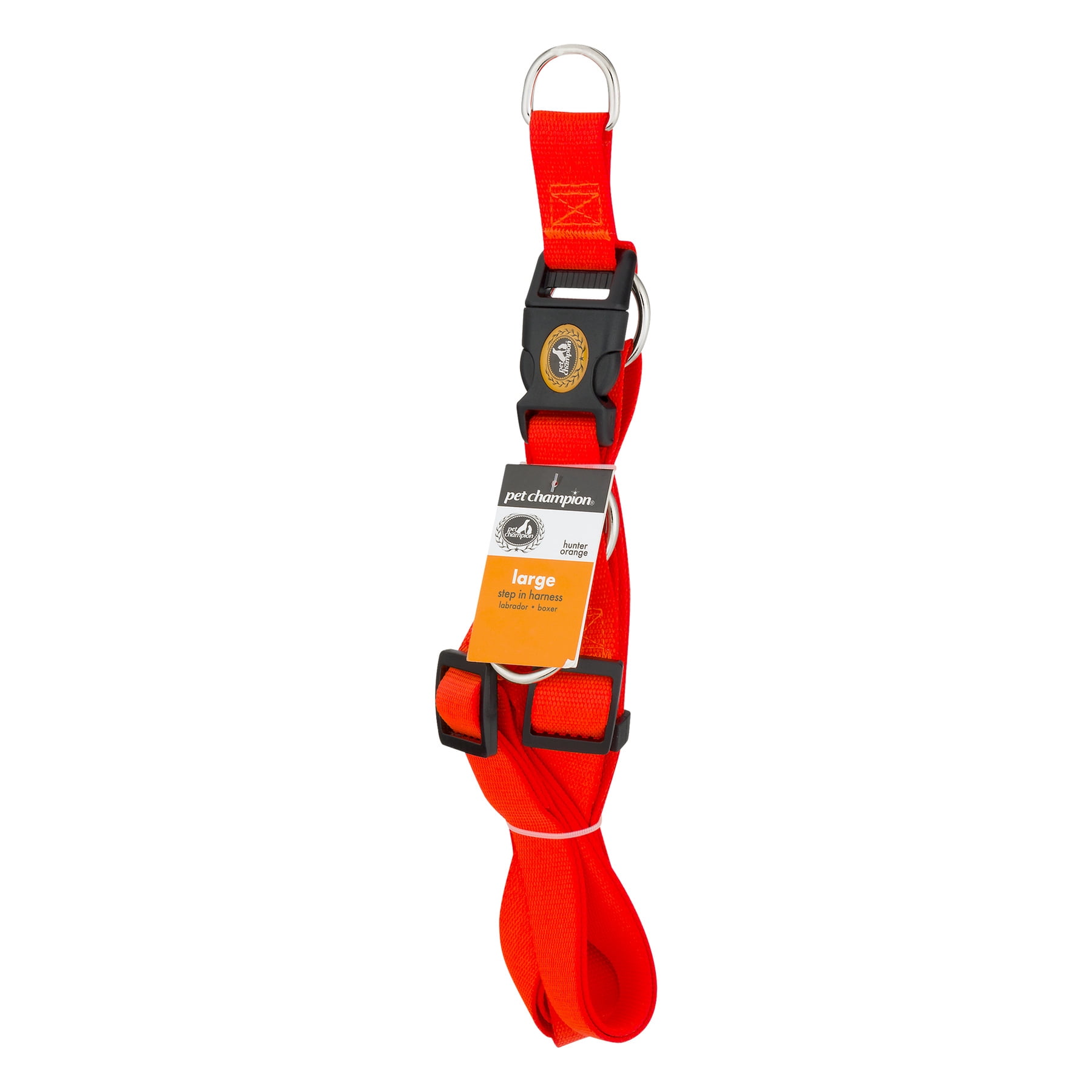 Pet Champion Step-In Pet Harness, Hunter Orange, (Large)