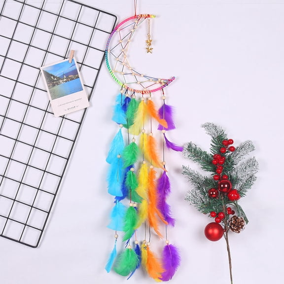 Milisten Childlike India Ornament Wall Hanging Dream Catcher Pendant Multi Velvet Polyester Decor 1Pc