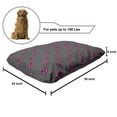 thumbnail image 2 of Skull Pet Bed, Hand Drawn Style Pink Emo Skulls Teenager Lifestyle Youth Culture, Chew Resistant Pad for Dogs and Cats Cushion with Removable Cover, 24" x 39", Dark Taupe Hot Pink, by Ambesonne, 2 of 4