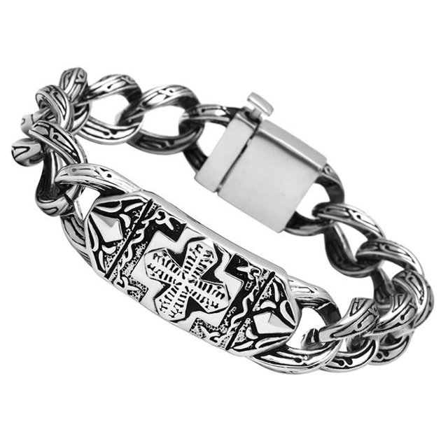 Bracelet en Acier Inoxydable 9 Po Poli Sans Placage Sans Stone
