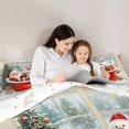 thumbnail image 4 of Manfei Cartoon Santa Claus Bedding Comforter Set 7pcs for Kid, Happy New Year Queen Bedding Sets, Christmas Snowman Gift Reversible Queen Sheet Sets, Luxury Bedroom Decor, 4 of 7