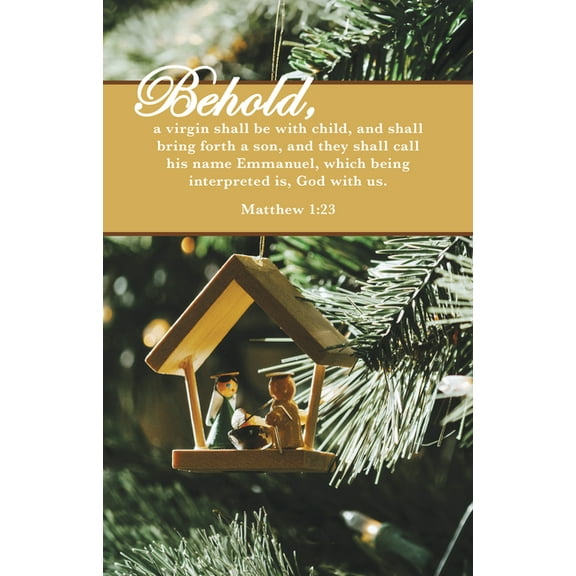 Christmas Bulletin: Behold (Package of 100): Matthew 1:23 (Kjv), (Paperback)