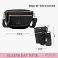 thumbnail image 6 of Kedzie Women's Day Pack Neoprene Crossbody Bag with Adjustable Strap, Black, 6 of 7