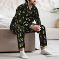thumbnail image 7 of Honeii Bee Floral Pattern Mens Pajamas Set,2pcs Men's Lounge Long Sleeve Sleep Shirt and Pajama Bottoms Sleepwear Set,Mens Pjs Sets-XX-Large, 7 of 7