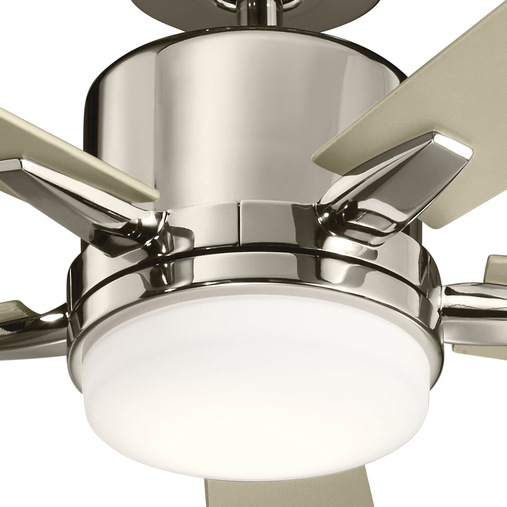 Kichler Lucian 52" Polished Nickel Integrated LED Ceiling Fan with Wall Control and Reversible Blades