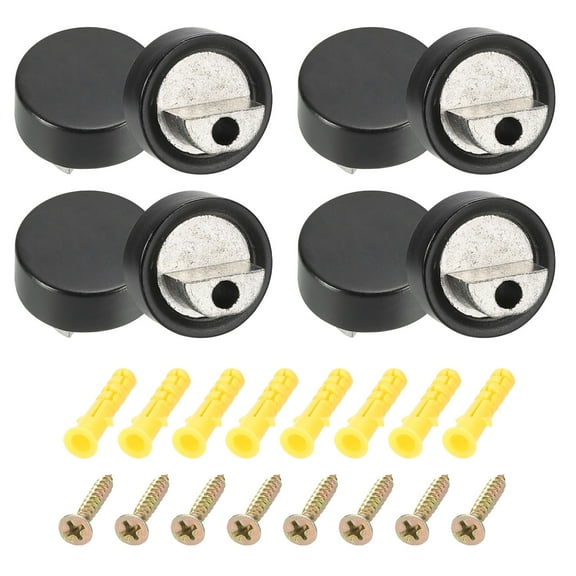 Uxcell Mirror Holders Clips, 8Pcs Mirror Mounting Clips for 6-7mm Thick Mirror Glass Dresser Bathroom(20mm Black)