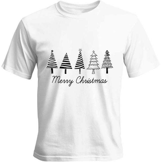 Mens T Shirts Merry Christmas Tree Abstract Lines Short Sleeve Casual Men's Tee Tops Graphic T-Shirts for Teen Boys/Men