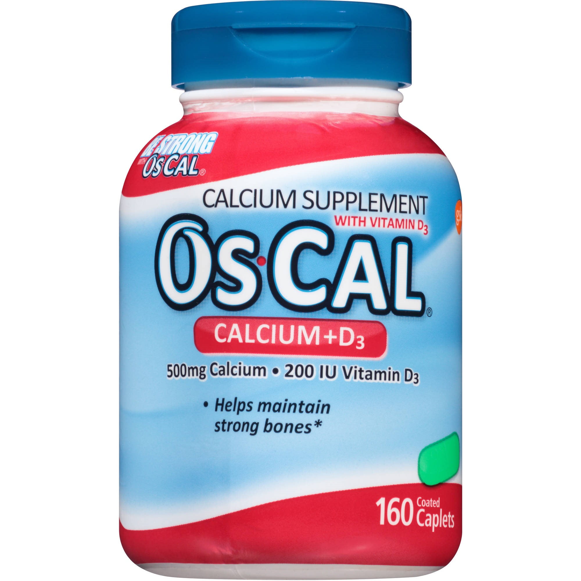 Oscal Calcium Vitamin D3 Caplets 500mg 200 Iu 160 Ct Walmartcom