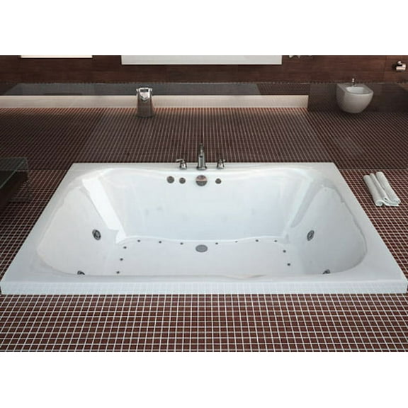 Atlantis Tubs 4860NDL Neptune 48 x 60 x 23 Rectangular Air and Whirlpool Jetted Bathtub w/ Left Side Pump Placement